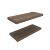 Ecco 31.5" Wide Floating Shelves Set of 2, Shelves for Wall Decor for Bedroom, Bathroom Storage Shelves, Book Shelves for Living Room Mahogany