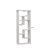Bookshelf, Freestanding Wood Open Bookcase with 5 Cubes, with 2 keyhole hangers