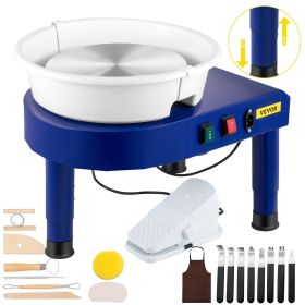 Pottery Wheel, 14in Ceramic Wheel Forming Machine, 0-300RPM Speed 0-7.8in Lift Table Electric Clay Machine
