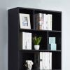 Bookcase, Bookshelf with Doors, Black--[Old sku:AM180710-B]