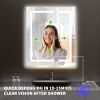 30 x 36 Lighted Medicine Cabinet with Mirror, Front & Backlit led Medicine Cabinet, Clock Temp Display, Defog,10x Magnifier, 3 Colors Temper Dimmable