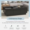 [VIDEO provided] ON-TREND Coffee Table with 2 large Hidden Storage Compartment, Extendable Cocktail Table with 2 Drawers