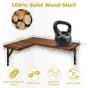 4Packs Corner Floating Shelf Wall Mount Display Storage Shelf Organizer Wood Metal Bedroom Living Room D√©cor