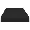Floating Wall Shelves 2 pcs Black 23.6"x9.3"x1.5" MDF