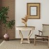 Curved Legs Farmhouse Style Small Size Round Dining Table End Table Side Table Coffee Table for Dinette, Kitchen, Dining Room or Living Room