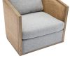 COOLMORE Swivel Barrel Chair, Comfy Round Accent Sofa Chair for Living Room, 360 Degree Swivel Barrel Club Chair, Leisure Arm Chair for Nursery, Hotel