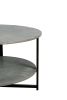 31.5"D x 31.5''W x 18.3''H Round Coffee Table With 2-Tier Storage, Farmhouse Living Room Cocktail Table With Black Metal Leg