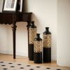 Floor Metal Vases Decorated White Metal vases Set of 3 gorgeous home decoration large glazed metal vases 20.8in/24.8in/28.7in height