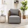 COOLMORE Swivel Barrel Chair, Comfy Round Accent Sofa Chair for Living Room, 360 Degree Swivel Barrel Club Chair, Leisure Arm Chair for Nursery, Hotel