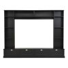 ON-TREND Large Wall Unit Entertainment Center with Bookshelves for TVs Up to 78'', Modern TV Console with Cabinets and Open Shelves