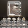 30 x 36 Lighted Medicine Cabinet with Mirror, Front & Backlit led Medicine Cabinet, Clock Temp Display, Defog,10x Magnifier, 3 Colors Temper Dimmable