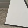 Geometrical Mirrored Side Table, Silver, Durable and Clear Design, Modern, Chic for Livingroom, Bedroom, Office 13.75''(L) x 13.75''(W) x 25.6''(H)