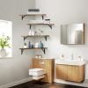 4Packs Corner Floating Shelf Wall Mount Display Storage Shelf Organizer Wood Metal Bedroom Living Room D√©cor