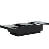 [VIDEO provided] ON-TREND Coffee Table with 2 large Hidden Storage Compartment, Extendable Cocktail Table with 2 Drawers