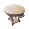 Curved Legs Farmhouse Style Small Size Round Dining Table End Table Side Table Coffee Table for Dinette, Kitchen, Dining Room or Living Room