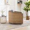 COOLMORE Swivel Barrel Chair, Comfy Round Accent Sofa Chair for Living Room, 360 Degree Swivel Barrel Club Chair, Leisure Arm Chair for Nursery, Hotel