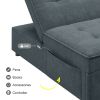 4-in-1 Sofa Bed, Chair Bed, Multi-Function Folding Ottoman Bed with Storage Pocket and USB Port for Small Room Apartment,Living Room,Bedroom,Hallway