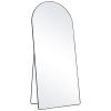 VEVOR Arched Full Length Mirror, 71'' x 32'', Large Free Standing Leaning Hanging Wall Mounted Floor Mirror with Stand Aluminum Alloy Frame
