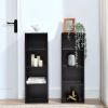 8-Tier Media Tower Rack, CD DVD Slim Storage Cabinet with Adjustable Shelves, Tall Narrow Bookcase Display Bookshelf for Home Office