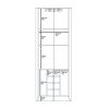 Corner Bar Cabinet, Three Shelves, Eight Built-in Wine Rack, Two Side Shelves, Black