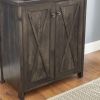 Coffee Bar Cabinet Kitchen Cabinet with Microwave Stand Metal Frame Side Home Source Bar Cabinet Cabinet and Hollow out Barn Design Wood Cabinet L26.7