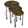 Natural and Gunmetal 3-Piece Nesting Table