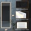 LED aluminum alloy right angled rectangular white full-length mirror with stand 63 * 20 * 1 inch Bathroom Vanity Mirror for Bedroom Entryway