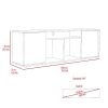 Edmonton 2 Piece Living Room Set, TV Stand + Bar Cabinet , Black / Espresso