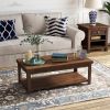Bridgevine Home Sausalito 48" Coffee Table, No Assembly Required, Whiskey Finish