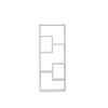 Bookshelf, Freestanding Wood Open Bookcase with 5 Cubes, with 2 keyhole hangers