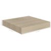 Floating Wall Shelves 2 pcs Oak 9.1"x9.3"x1.5" MDF