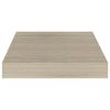 Floating Wall Shelves 2 pcs Oak 9.1"x9.3"x1.5" MDF