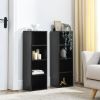 8-Tier Media Tower Rack, CD DVD Slim Storage Cabinet with Adjustable Shelves, Tall Narrow Bookcase Display Bookshelf for Home Office