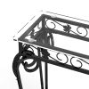 Modern Style Fancy Glass and Metal Table for Entrance, Console Tables for Entryway, Sturdy Hallway Table with Storage