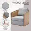 COOLMORE Swivel Barrel Chair, Comfy Round Accent Sofa Chair for Living Room, 360 Degree Swivel Barrel Club Chair, Leisure Arm Chair for Nursery, Hotel
