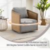 COOLMORE Swivel Barrel Chair, Comfy Round Accent Sofa Chair for Living Room, 360 Degree Swivel Barrel Club Chair, Leisure Arm Chair for Nursery, Hotel