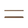 Ecco 31.5" Wide Floating Shelves Set of 2, Shelves for Wall Decor for Bedroom, Bathroom Storage Shelves, Book Shelves for Living Room Mahogany