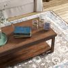 Bridgevine Home Sausalito 48" Coffee Table, No Assembly Required, Whiskey Finish