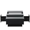 [VIDEO provided] ON-TREND Coffee Table with 2 large Hidden Storage Compartment, Extendable Cocktail Table with 2 Drawers