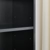8-Tier Media Tower Rack, CD DVD Slim Storage Cabinet with Adjustable Shelves, Tall Narrow Bookcase Display Bookshelf for Home Office