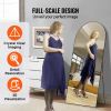 VEVOR Arched Full Length Mirror, 71'' x 32'', Large Free Standing Leaning Hanging Wall Mounted Floor Mirror with Stand Aluminum Alloy Frame