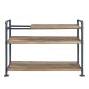 Brantley Oak & Sandy Black Finish Bookshelf
