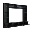 ON-TREND Large Wall Unit Entertainment Center with Bookshelves for TVs Up to 78'', Modern TV Console with Cabinets and Open Shelves