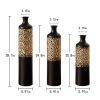 Floor Metal Vases Decorated White Metal vases Set of 3 gorgeous home decoration large glazed metal vases 20.8in/24.8in/28.7in height