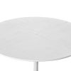 42.13"Modern Round Dining Table,Four Patchwork Tabletops with White Solid Wood Veneer Table Top,Metal Base Dining Table