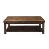 Bridgevine Home Sausalito 48" Coffee Table, No Assembly Required, Whiskey Finish