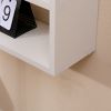 Bookshelf, Freestanding Wood Open Bookcase with 5 Cubes, with 2 keyhole hangers