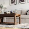 Bridgevine Home Sausalito 48" Coffee Table, No Assembly Required, Whiskey Finish
