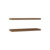 Ecco 31.5" Wide Floating Shelves Set of 2, Shelves for Wall Decor for Bedroom, Bathroom Storage Shelves, Book Shelves for Living Room Mahogany