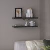 Ecco 31.5" Wide Floating Shelves Set of 2, Shelves for Wall Decor for Bedroom, Bathroom Storage Shelves, Book Shelves for Living Room